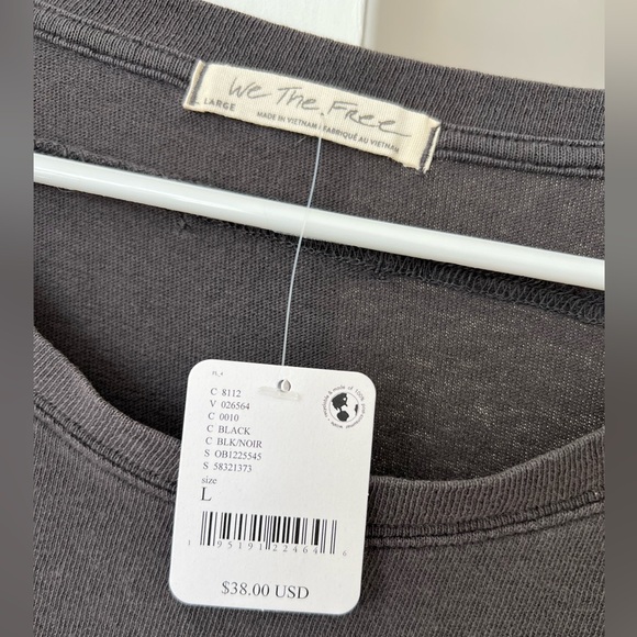 NWT Free People We The Free CC Tee, large, black - Picture 3 of 4